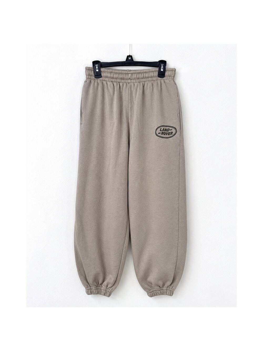 Land Rover Taupe Oversized Jogger Sweatpants | Y2K Streetwear Lounge Pants Small